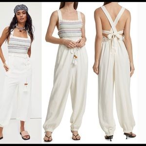 Free People smocked top jumpsuit XS